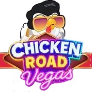 Chicken Road Vegas slot logo by InOut at WinRolla Casino